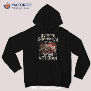 Proud Grandson Of A Ww2 Veteran Military Family Day Shirt