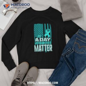 ptsd awareness 22 a day veteran lives matter american flag shirt sweatshirt