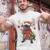 Pug Santa Christmas Tree Lights Xmas 2023 Pugmas Dog Dogmas Shirt