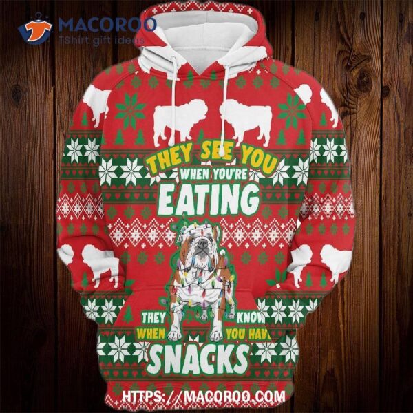 They See You When You’re Eating Snacks All Over Print 3D Hoodie