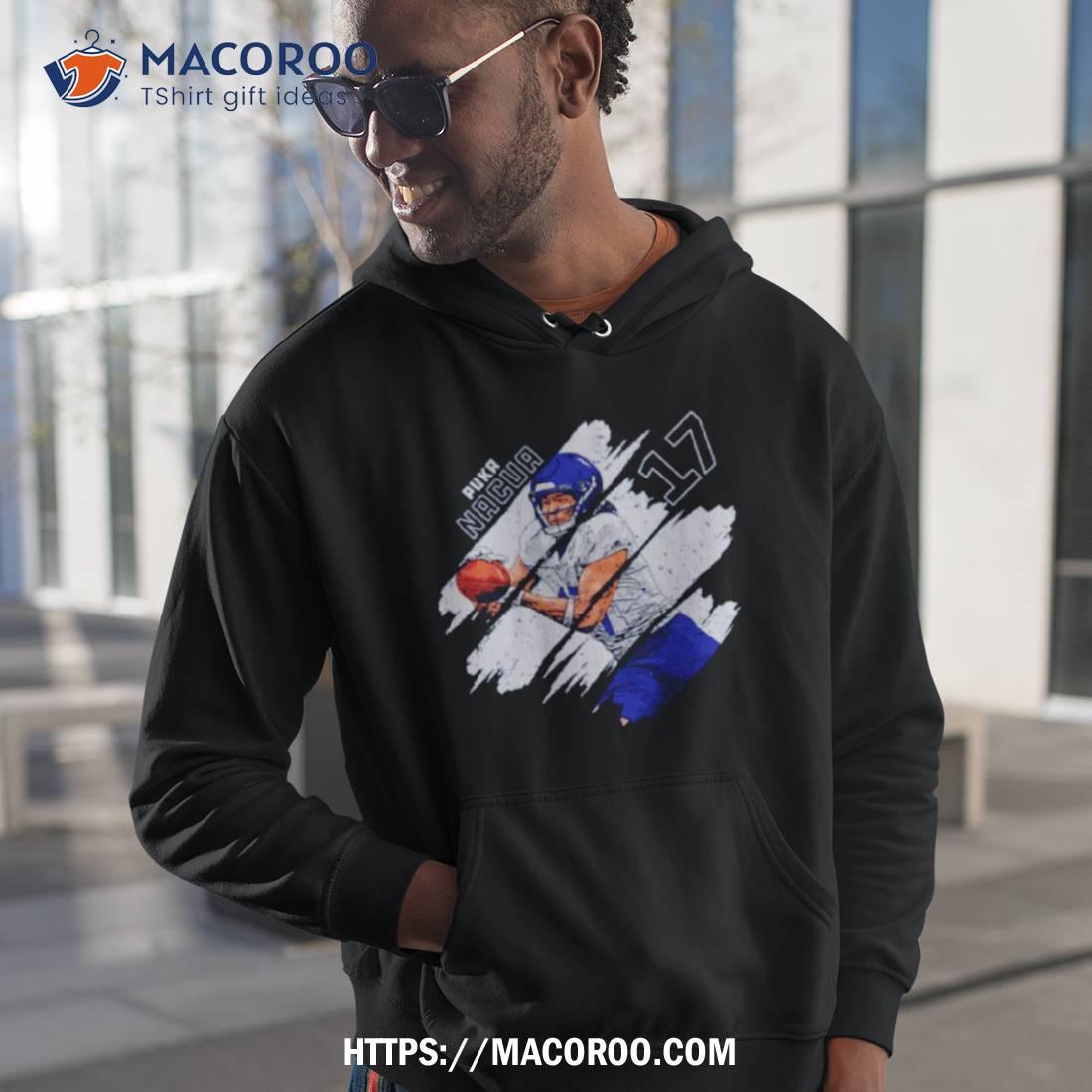 Puka Nacua Los Angeles R Stripes Football Shirt Puka Nacua Los Angeles R Stripes Football Shirt