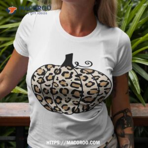 pumpkin leopard print cheetah fall graphic thanksgiving shirt tshirt 3