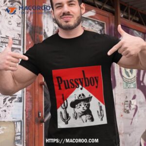 Pussyboy Reds Cat Cowboy Cactus Shirt
