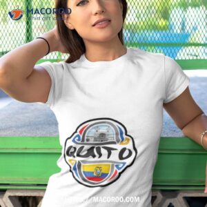 quito ecuador flag badge travel souvenir stamp shirt tshirt 1