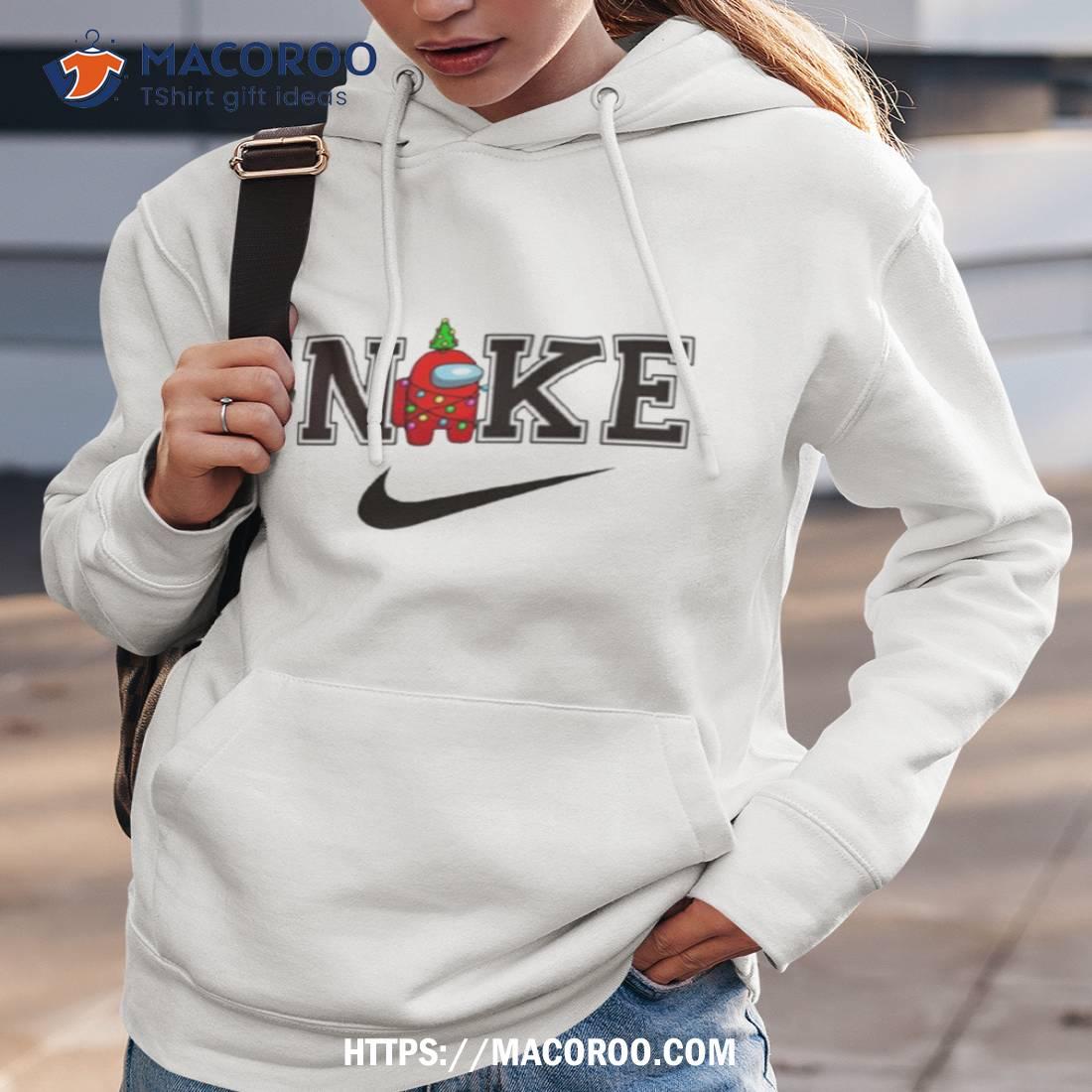 Red Among Us Imposter Christmas Nike Logo Shirt Red Among Us Imposter Christmas Nike Logo Shirt