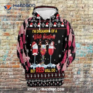 red wine gosblue unisex 3d sublimation xmas print novelty graphic hoodies for christmas 0