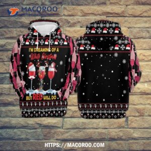 red wine gosblue unisex 3d sublimation xmas print novelty graphic hoodies for christmas 1