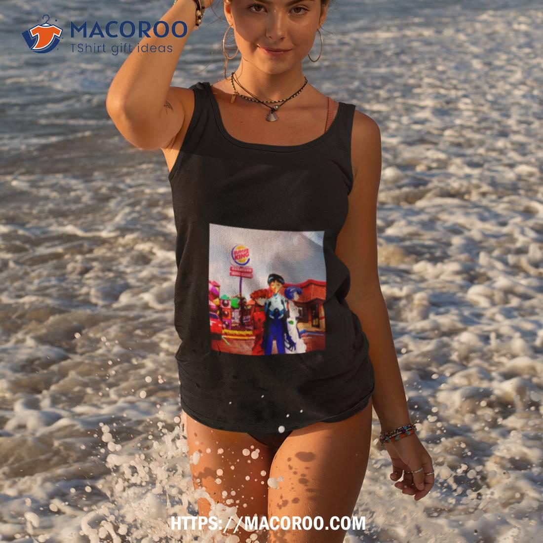 Rei Asuka Shinji Neon Genesis Evangelion Burger King Meme Shirt Rei Asuka Shinji Neon Genesis Evangelion Burger King Meme Shirt