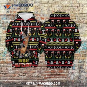 reindeer gosblue unisex 3d sublimation xmas print novelty graphic hoodies for christmas 1