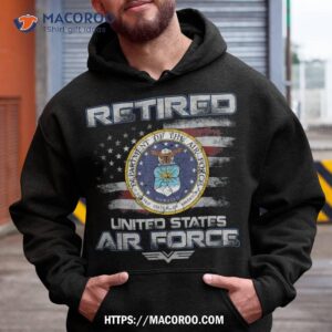 Retired Us Air Force Veteran America Flag Veterans Day Shirt