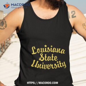 retro louisiana state university script t shirt tank top 3