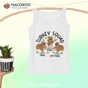 retro turkey squad thanksgiving slp ot pt speech therapy shirt tank top