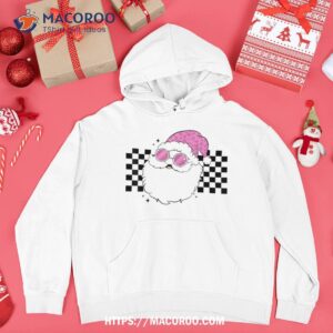 retro vintage pink santa claus family christmas matching shirt hoodie