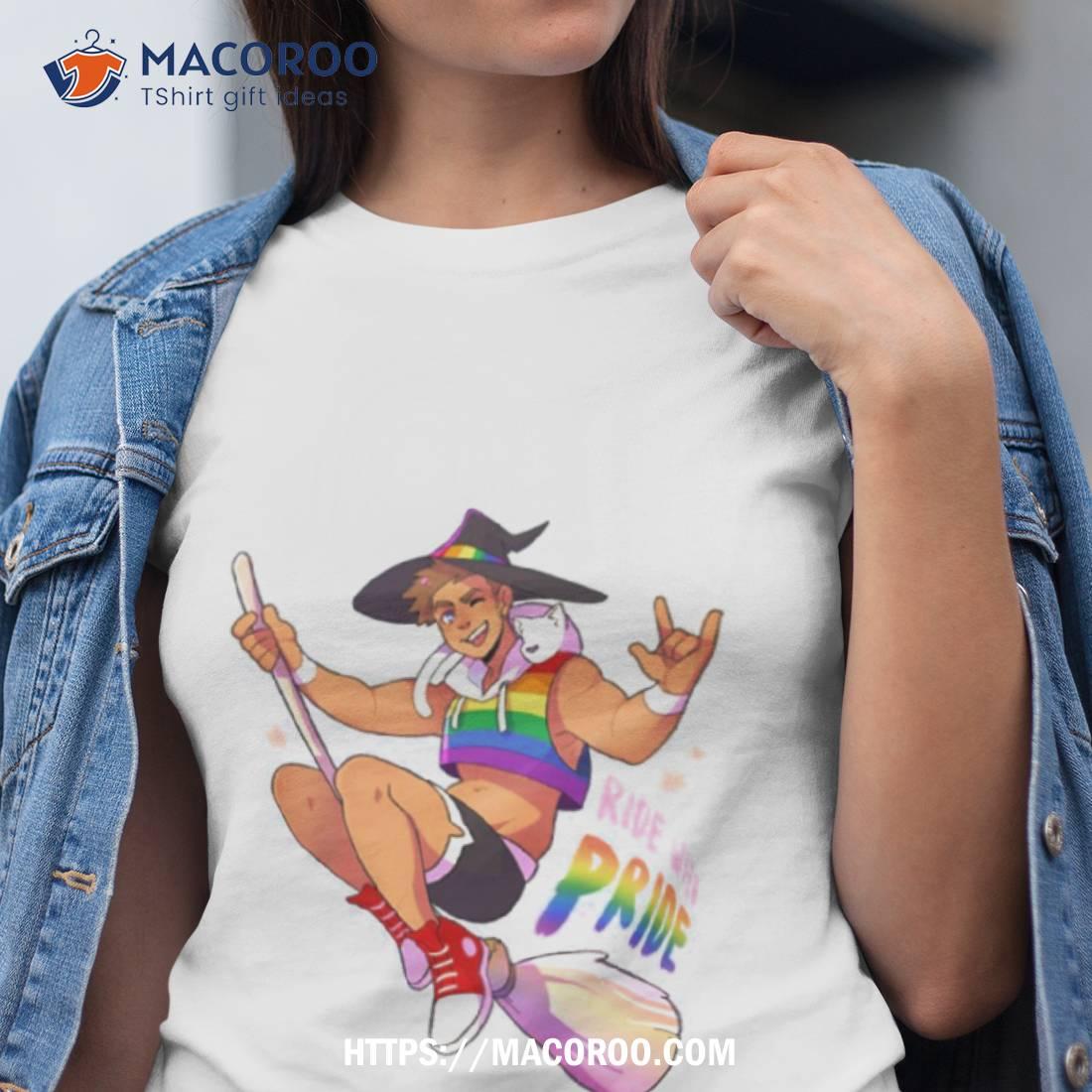 Ride With Pride Gay Halloween Witches Shirt