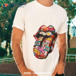 Rock N Roll Skull Pattern Rolling Stones Shirt