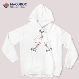 rock paper scissors hand game cute paw funny turkey shirt hoodie