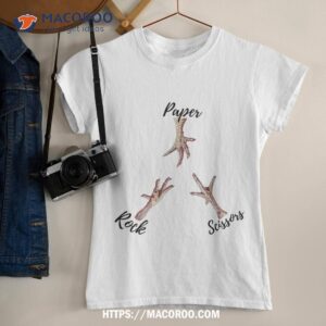 rock paper scissors hand game cute paw funny turkey shirt tshirt