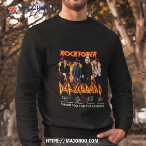 rocktober def leppard thank you for the memories signatures t shirt sweatshirt