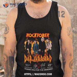 rocktober def leppard thank you for the memories signatures t shirt tank top