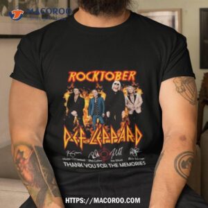 Rocktober Def Leppard Thank You For The Memories Signatures T Shirt