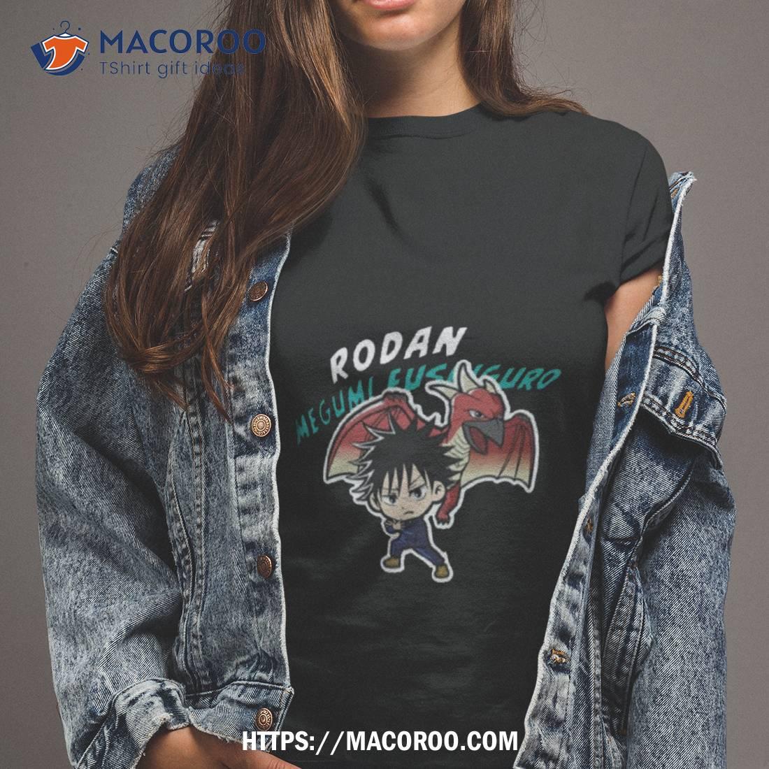 Rodan X Megumi Fushiguro X Godzilla X Jujutsu Kaisen Collab T Shirt Rodan X Megumi Fushiguro X Godzilla X Jujutsu Kaisen Collab T Shirt