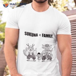 ryomen sukuna x family funny jujutsu kaisen mahoraga and ten shadow jutsu t shirt tshirt