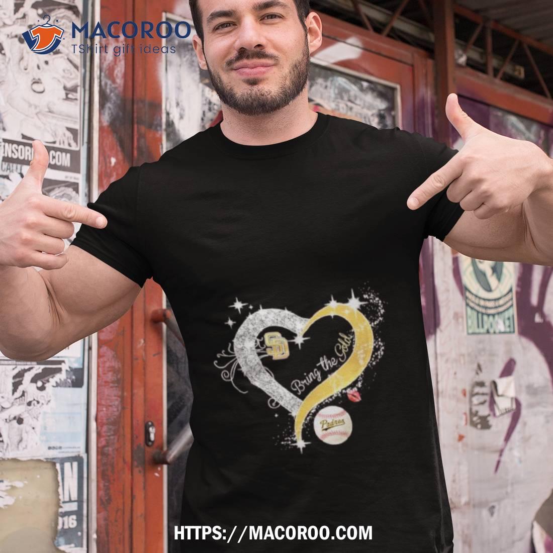 San Diego Padres Bring The Gold Heart Love 2023 Shirt San Diego Padres Bring The Gold Heart Love 2023 Shirt