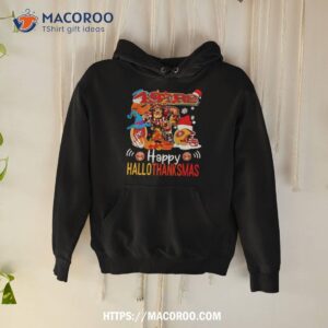 San Francisco 49ers Mascot Happy Hallothanksmas Shirt