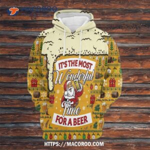 It’s The Most Wonderful Time For A Beer All Over Print 3D Hoodie