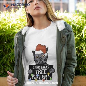 santa black cat christmas tree killer mugshot shirt tshirt 4