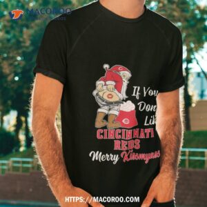 Santa Butt If You Don’t Like Cincinnati Red Merry Kissmyass Christmas Shirt