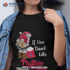 santa butt if you don t like philadelphia phillies merry kissmyass christmas shirt tshirt