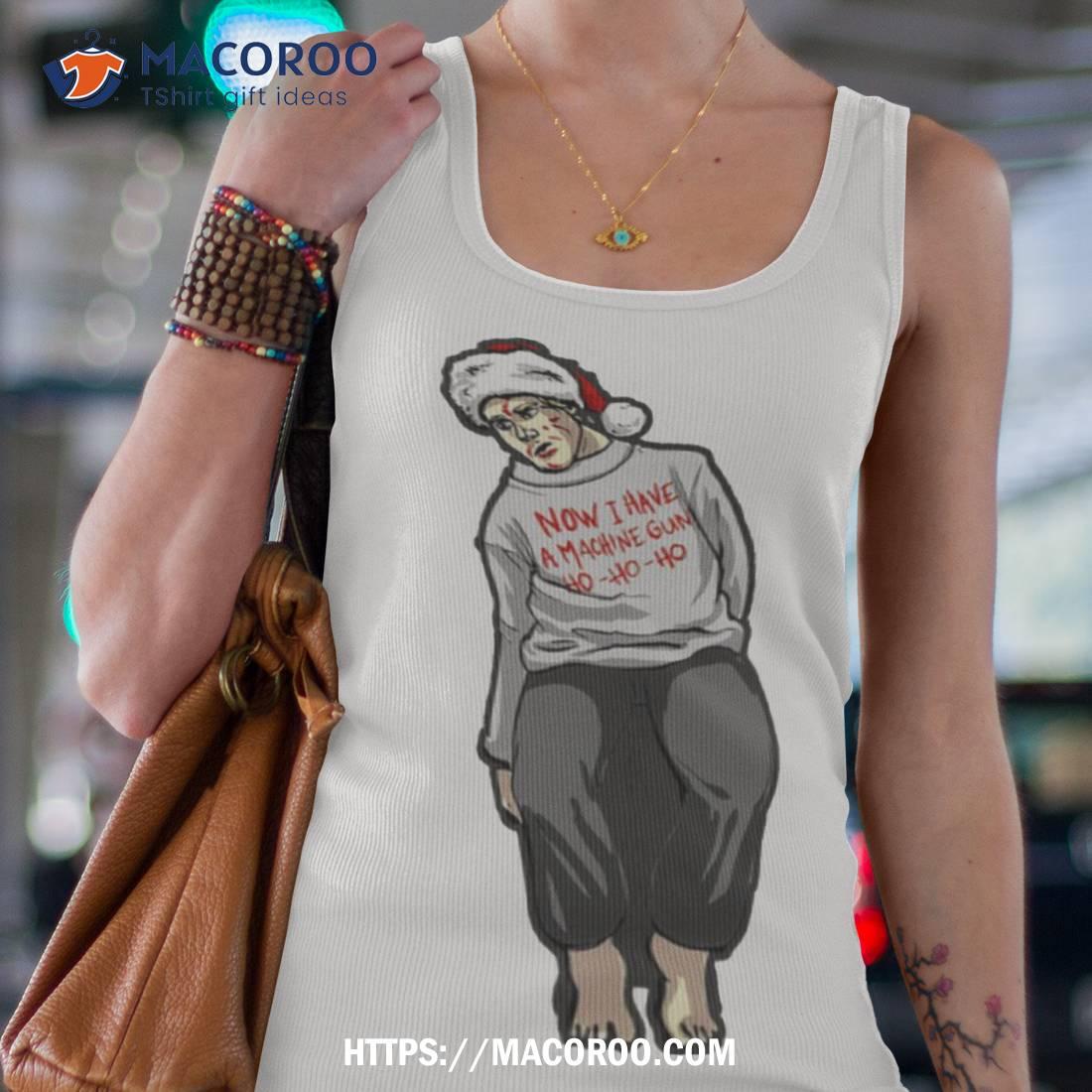 Santa Christmas Halftone Pattern Now I Have A Machine Gun Shirt Santa Christmas Halftone Pattern Now I Have A Machine Gun Shirt