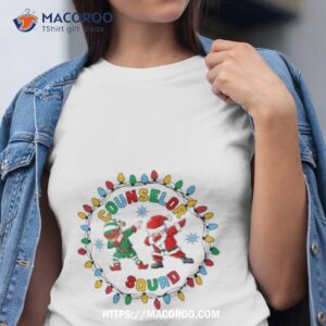 Santa Claus And Elf Counselor Squad Dabbing Christmas Shirt