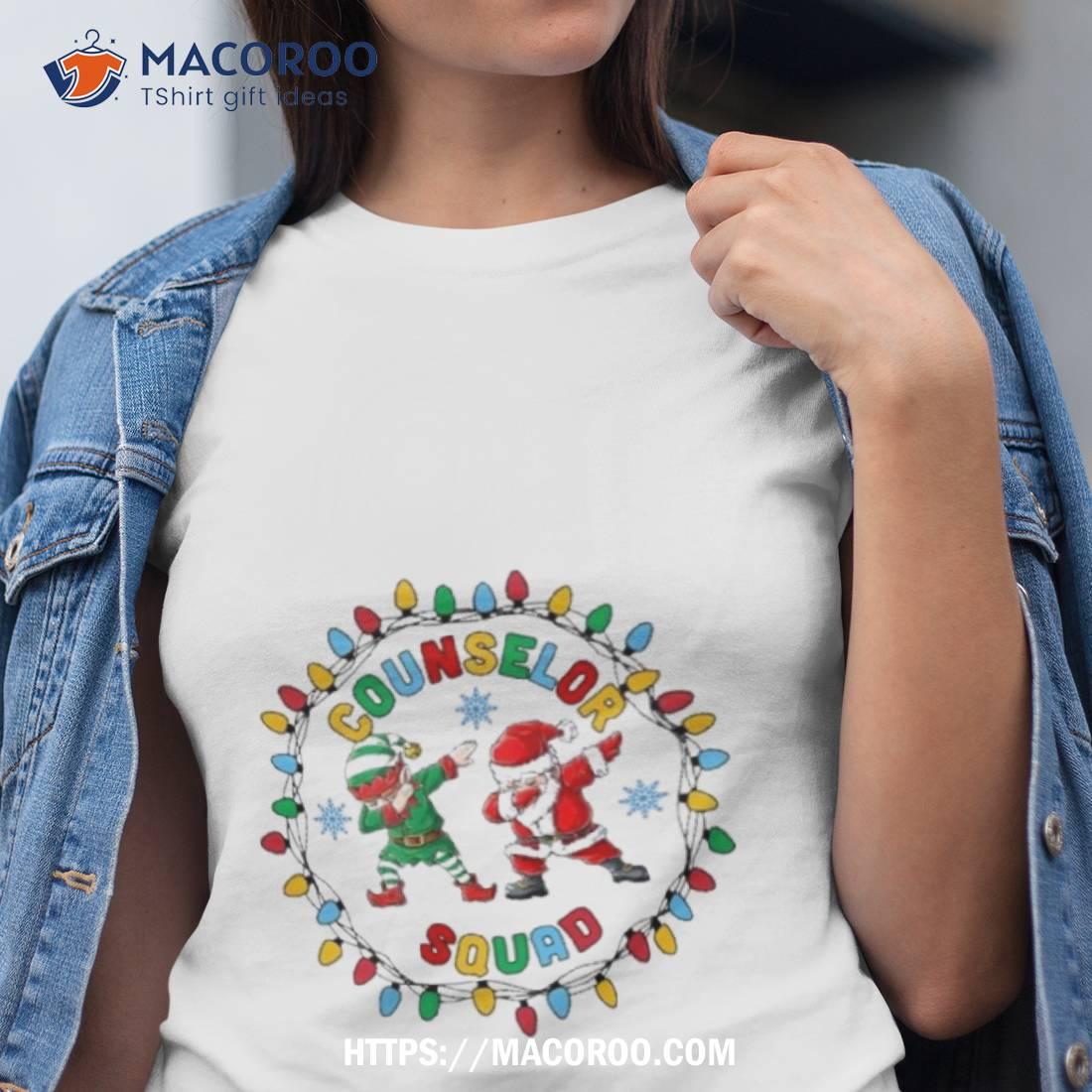 Santa Claus And Elf Counselor Squad Dabbing Christmas Shirt Santa Claus And Elf Counselor Squad Dabbing Christmas Shirt
