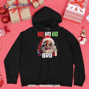 santa claus black afro african american ho christmas shirt hoodie