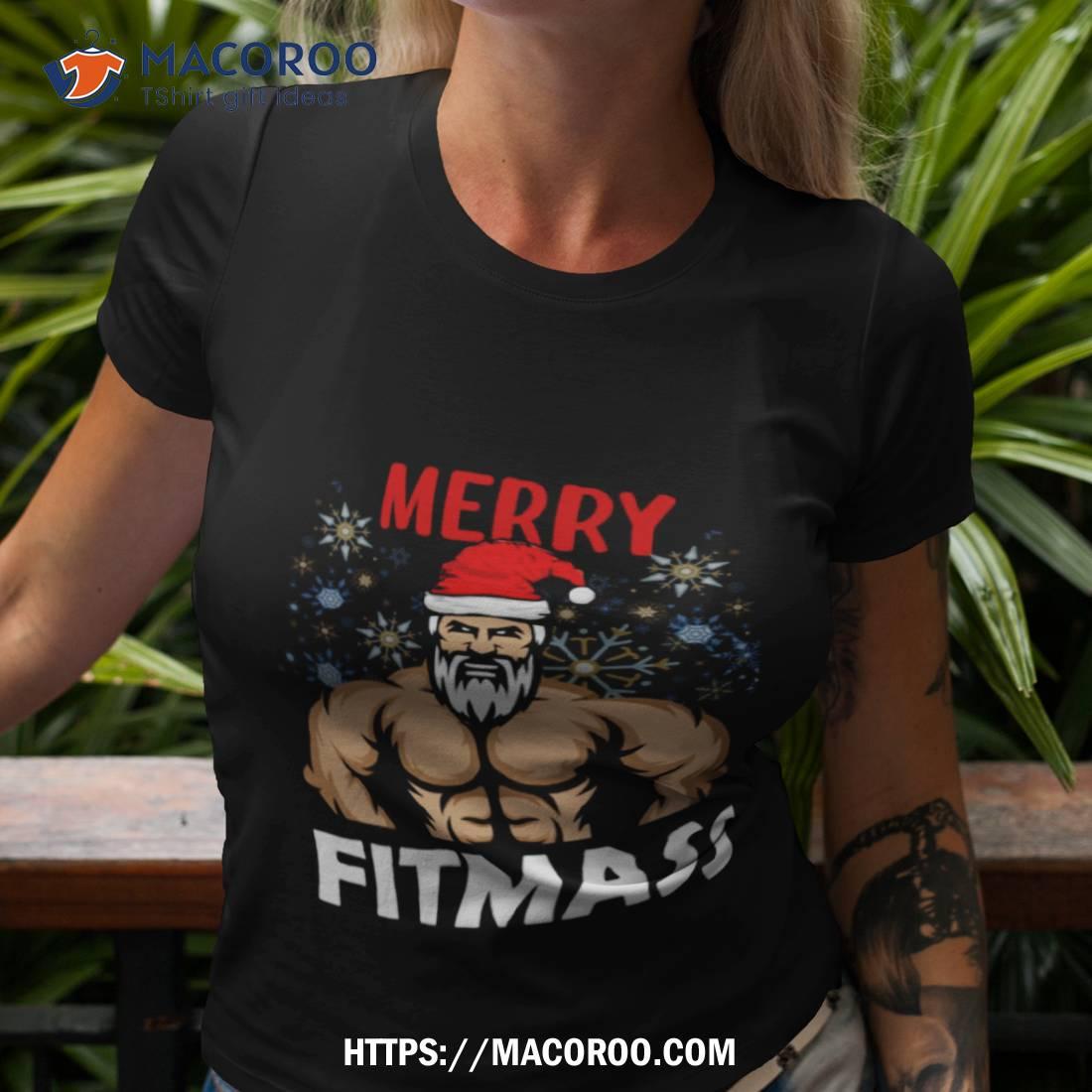 Santa Claus Gym Christmas Gym Xmas Shirt Santa Claus Gym Christmas Gym Xmas Shirt