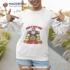 santa claus happy motorcycle christmas shirt sweatshirt