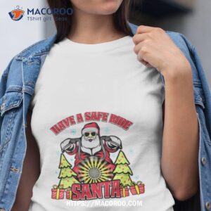 santa claus happy motorcycle christmas shirt tshirt