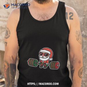 Santa Deadlift Gym Xmas Shirt 3 santa deadlift gym xmas shirt tank top