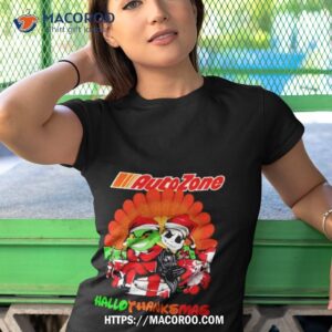 Santa Grinch And Jack Skellington Auto Zone Happy Hallothanksmas 2023 Shirt 3 santa grinch and jack skellington auto zone happy hallothanksmas 2023 shirt tshirt 1