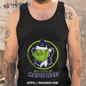 santa grinch i hate people but i love my toronto maple leafs t shirt tank top