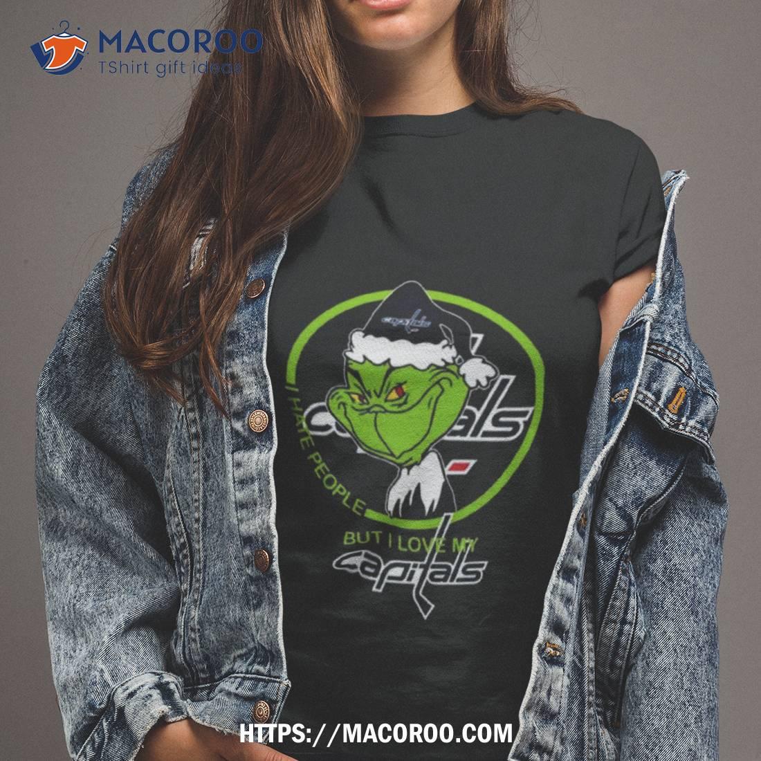 Santa Grinch I Hate People But I Love My Washington Capitals T Shirt Santa Grinch I Hate People But I Love My Washington Capitals T Shirt