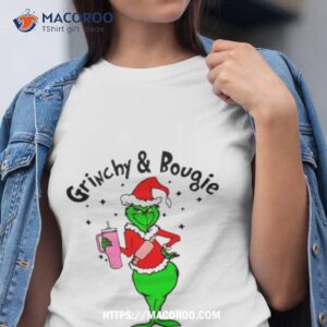 Santa Grinchy And Bougie Pink Tumbler Shirt