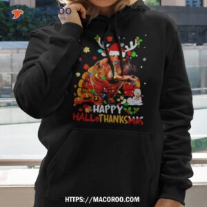 Santa Hippopotamus Happy Hallothanksmas Shirt