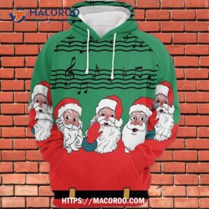 Santa Music All Over Print 3D Hoodie