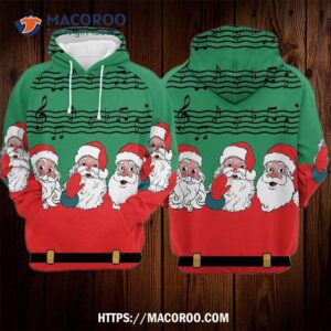 santa music gosblue 3d hoodies graphic for xmas unisex sublimation christmas print novelty 1