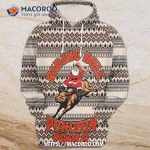 santa riding bull gosblue 3d graphic printed hoodies unisex sublimation christmas pullover sweatshirt funny 0