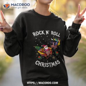 santa rock n roll christmas shirt sweatshirt 2