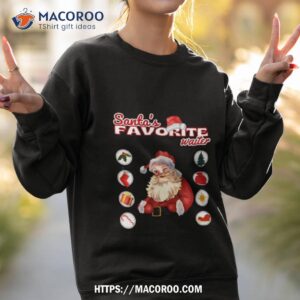 santa s favorite waiter merry christmas happy holidays shirt sweatshirt 2